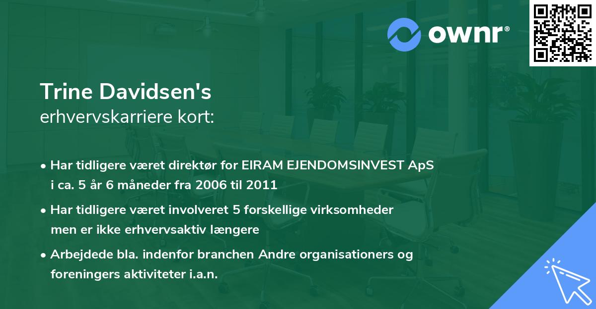Trine Davidsen's erhvervskarriere kort