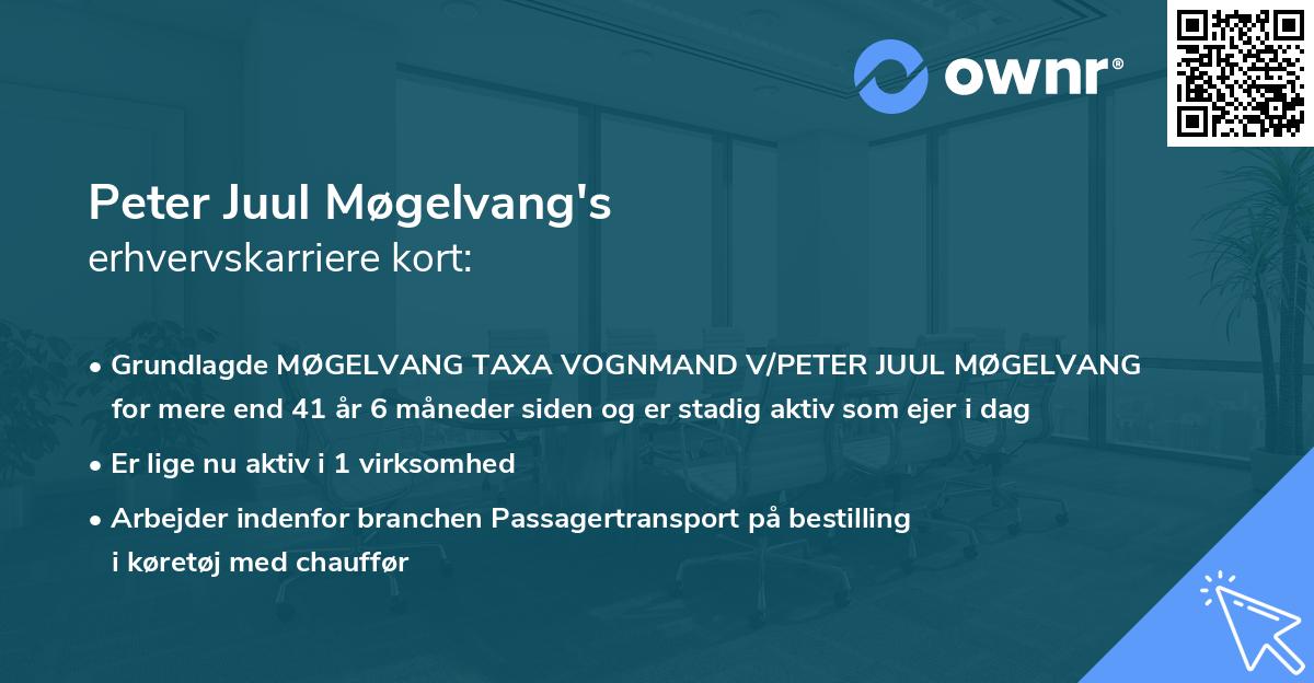 Peter Juul Møgelvang's erhvervskarriere kort