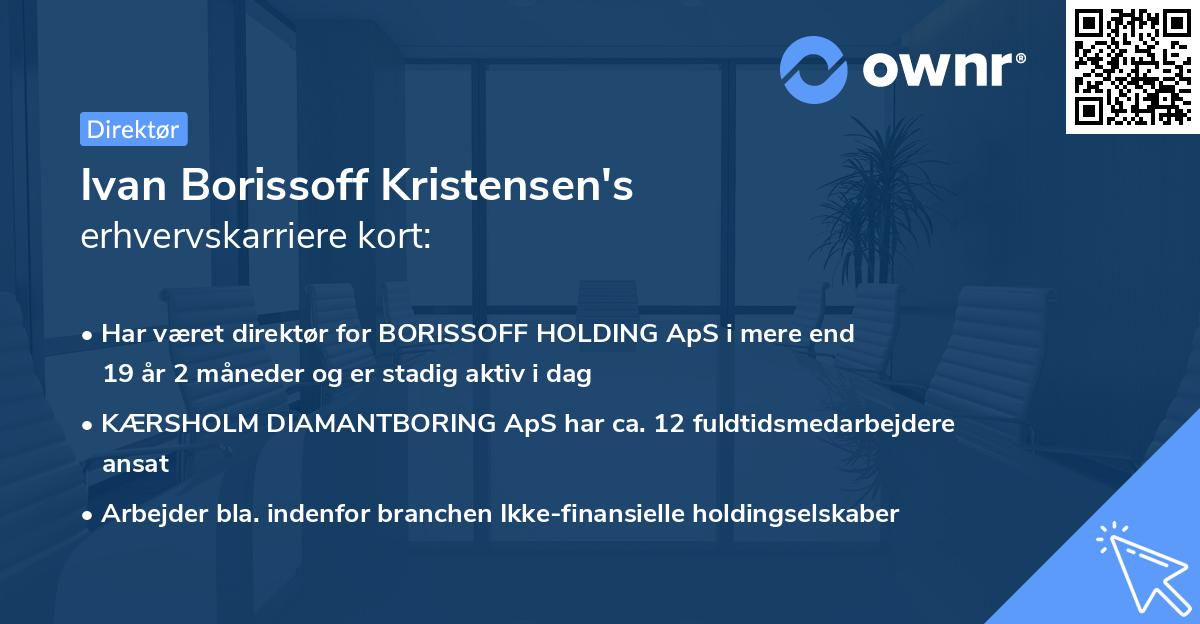 Ivan Borissoff Kristensen's erhvervskarriere kort