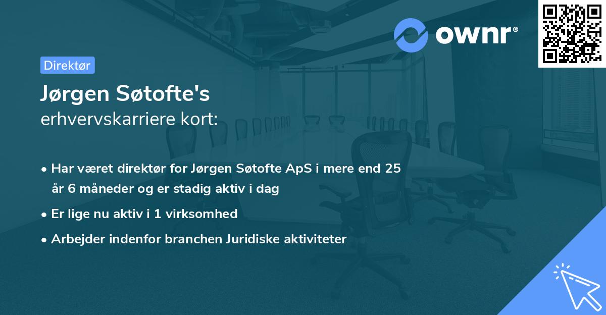 Jørgen Søtofte's erhvervskarriere kort