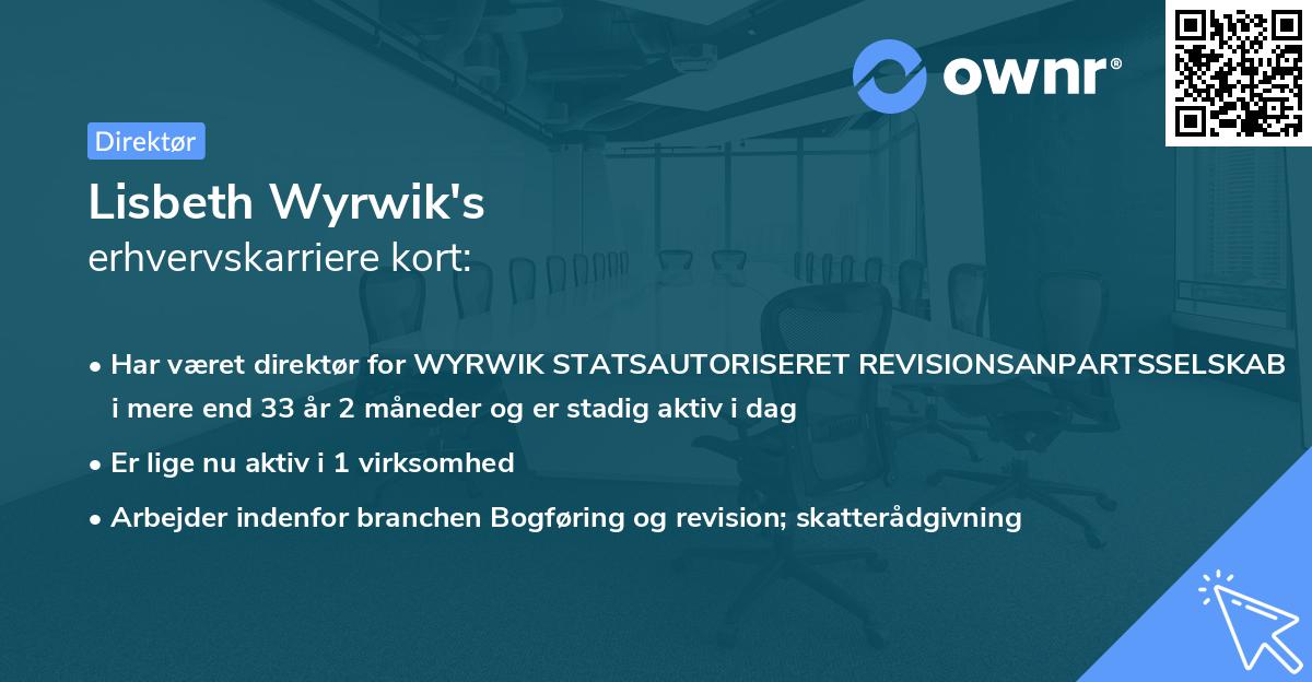 Lisbeth Wyrwik's erhvervskarriere kort