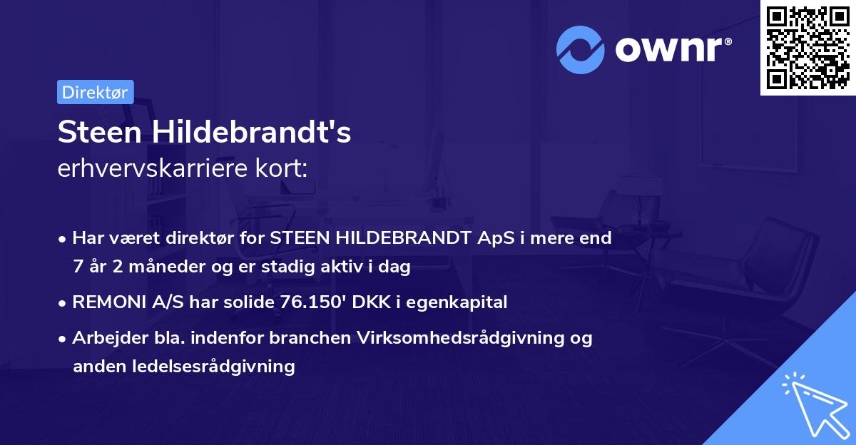 Steen Hildebrandt's erhvervskarriere kort