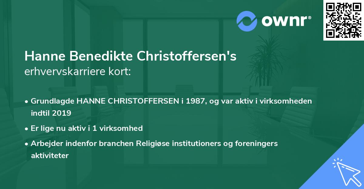 Hanne Benedikte Christoffersen's erhvervskarriere kort