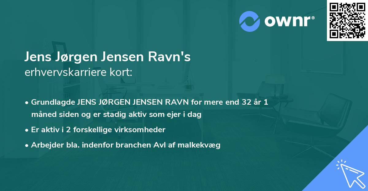 Jens Jørgen Jensen Ravn's erhvervskarriere kort