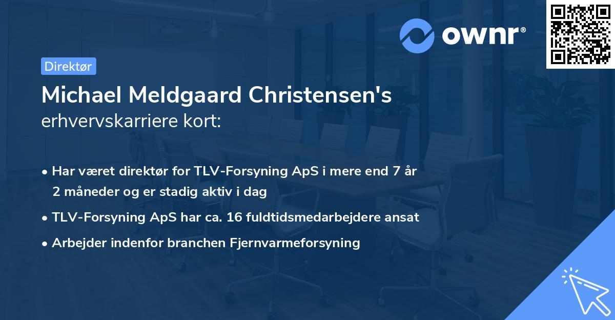 Michael Meldgaard Christensen's erhvervskarriere kort