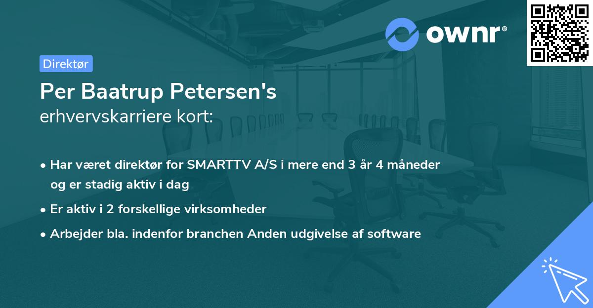 Per Baatrup Petersen's erhvervskarriere kort