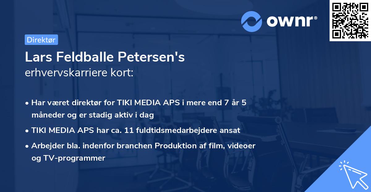 Lars Feldballe Petersen's erhvervskarriere kort