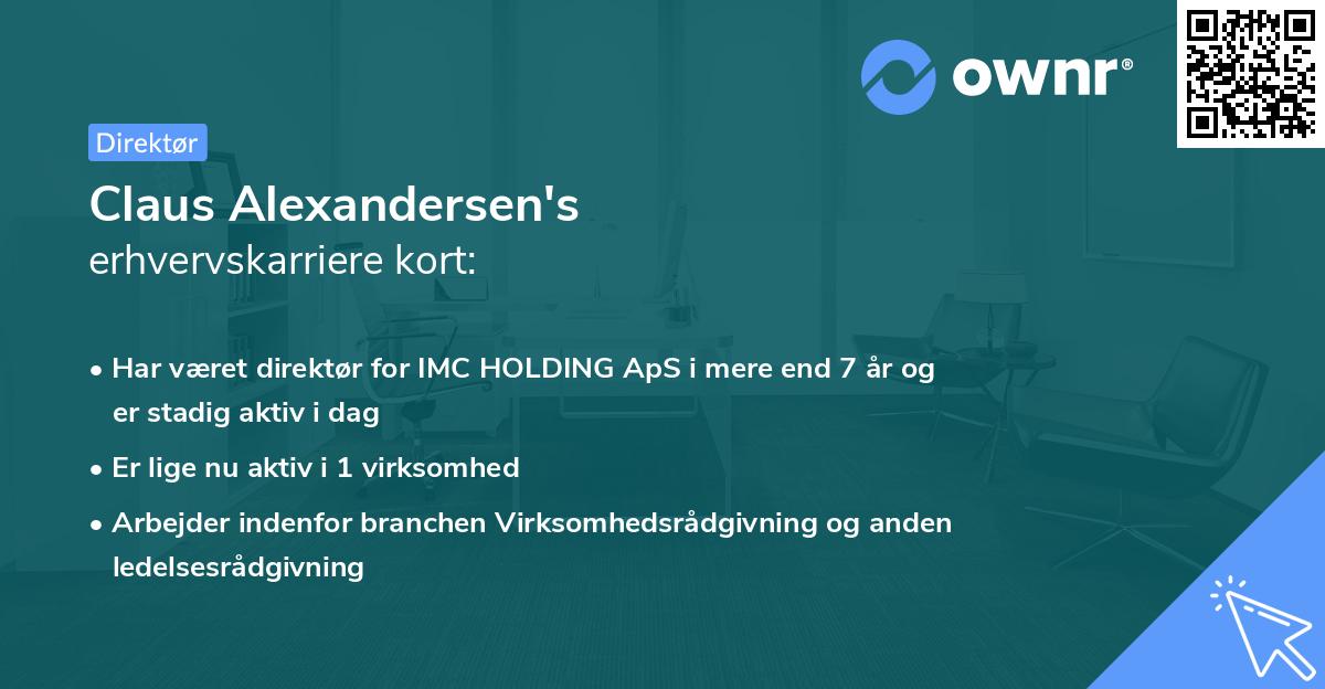 Claus Alexandersen's erhvervskarriere kort