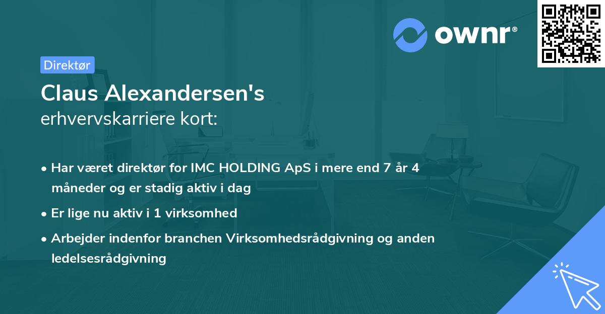 Claus Alexandersen's erhvervskarriere kort