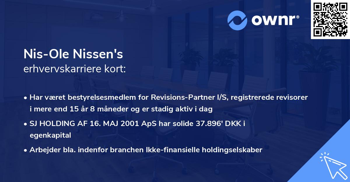 Nis-Ole Nissen's erhvervskarriere kort