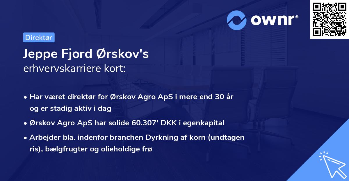 Jeppe Fjord Ørskov's erhvervskarriere kort