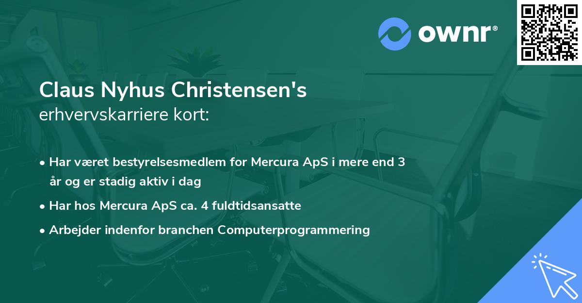 Claus Nyhus Christensen's erhvervskarriere kort