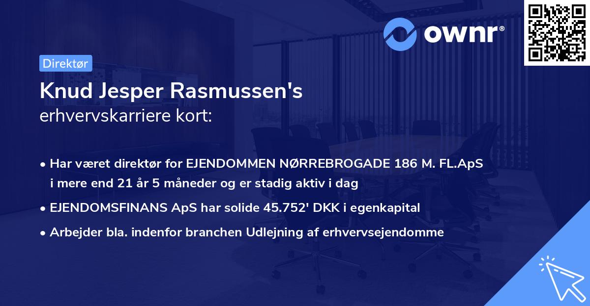 Knud Jesper Rasmussen's erhvervskarriere kort