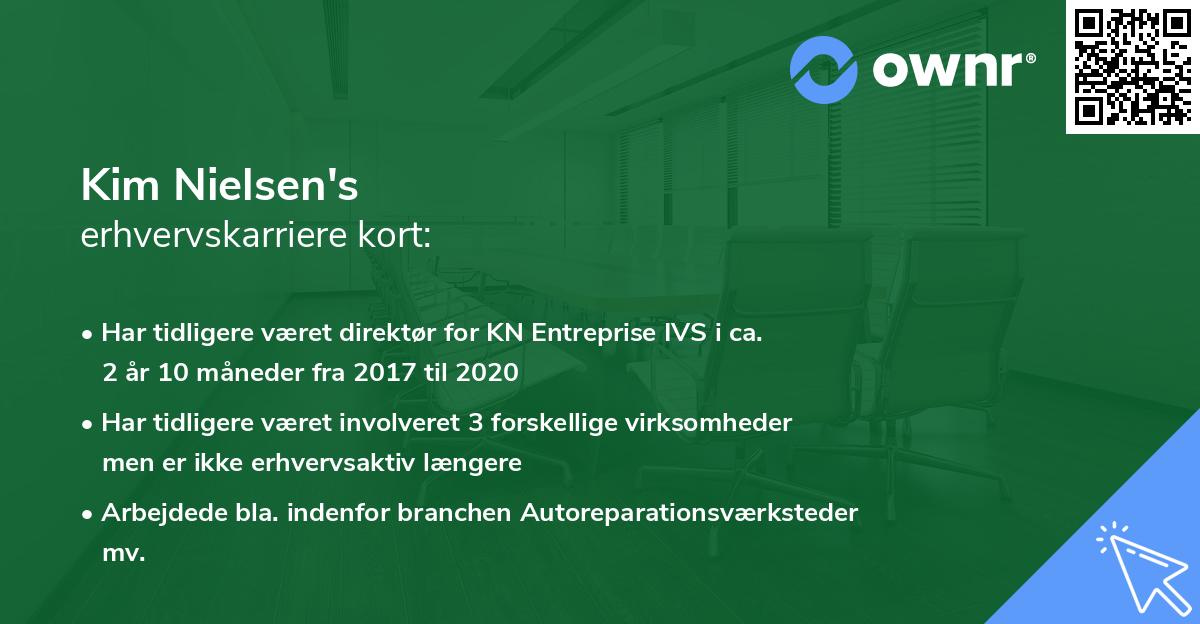 Kim Nielsen's erhvervskarriere kort