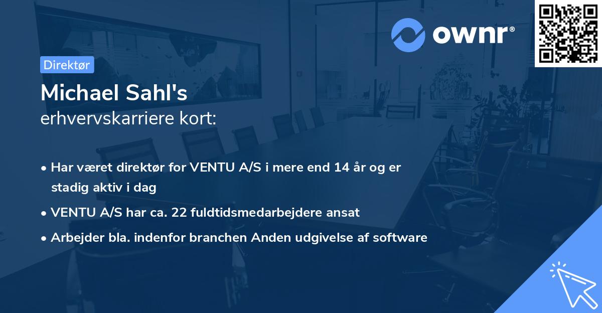 Michael Sahl's erhvervskarriere kort