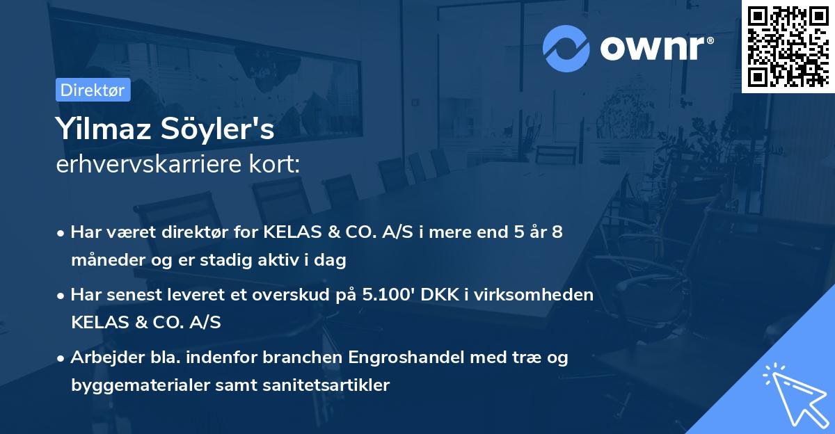 Yilmaz Söyler's erhvervskarriere kort