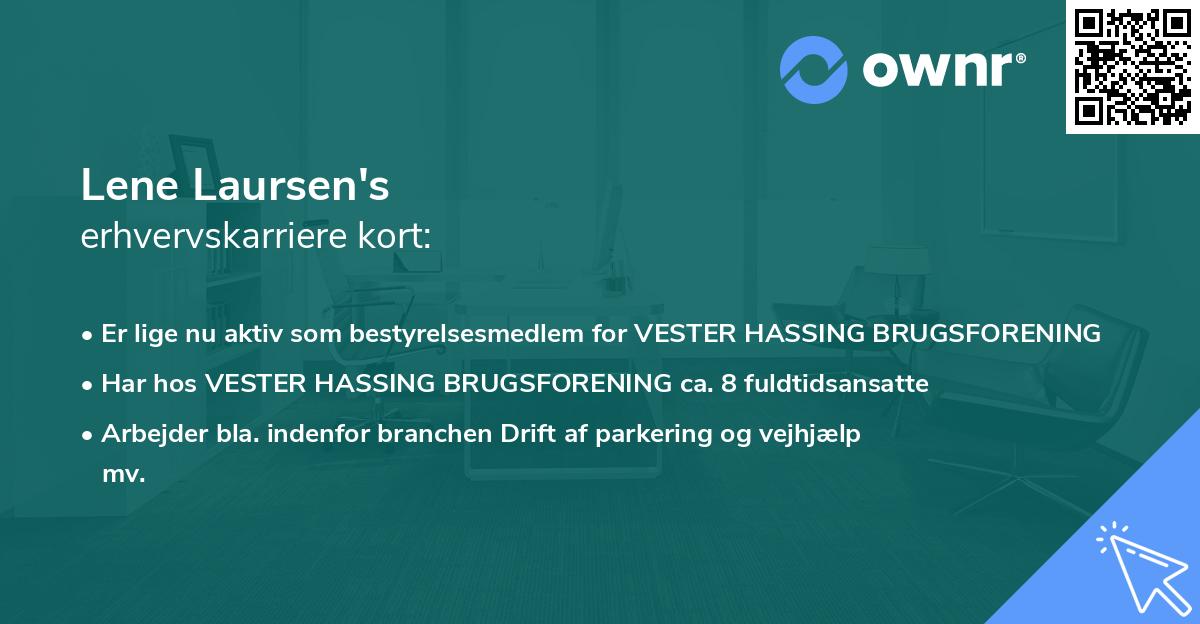 Lene Laursen's erhvervskarriere kort