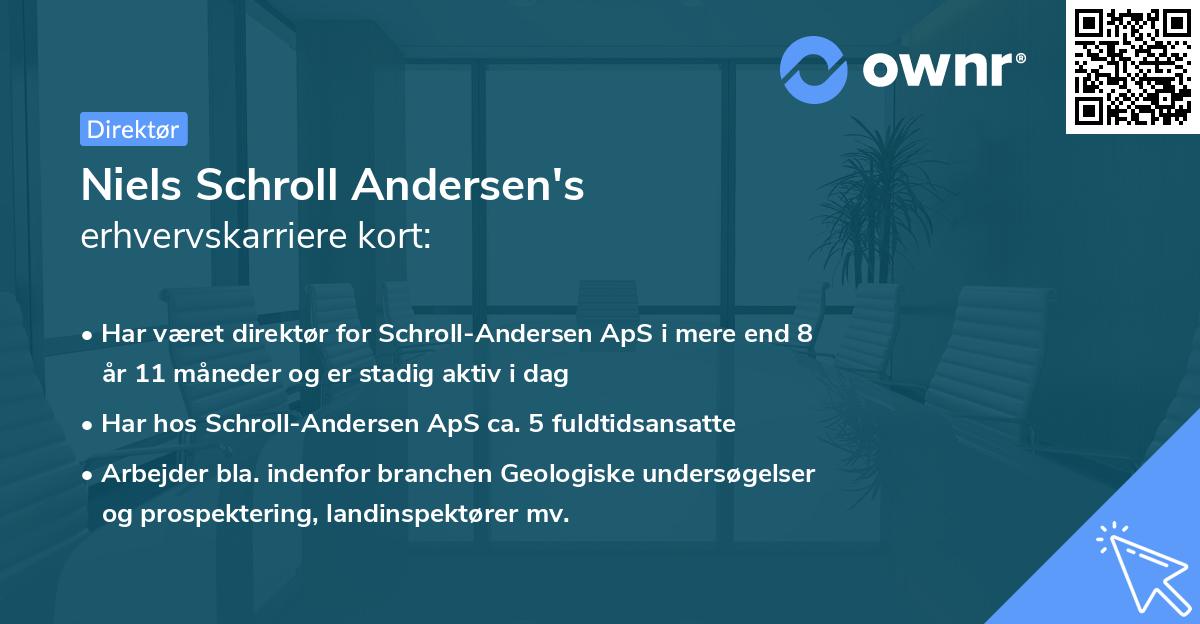 Niels Schroll Andersen's erhvervskarriere kort