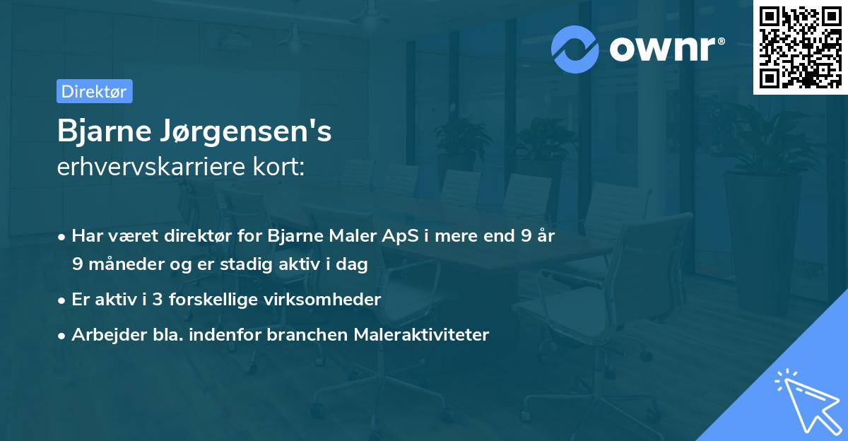 Bjarne Jørgensen's erhvervskarriere kort