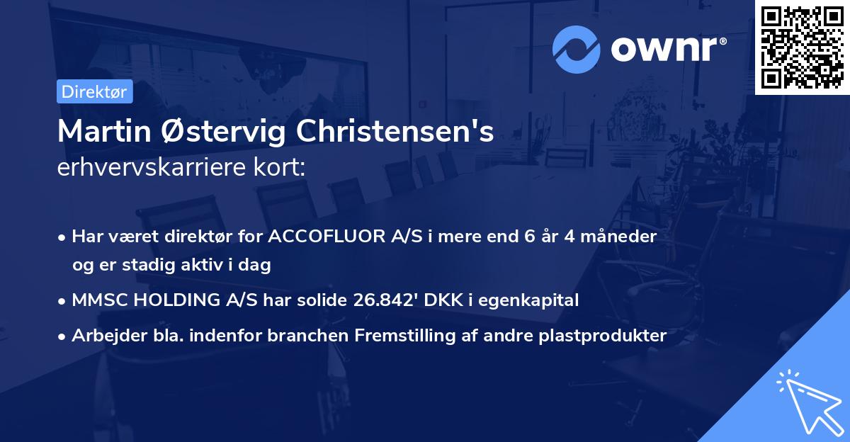 Martin Østervig Christensen's erhvervskarriere kort