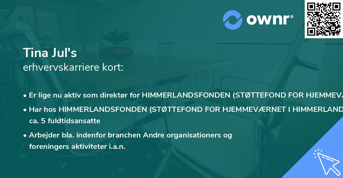 Tina Jul's erhvervskarriere kort