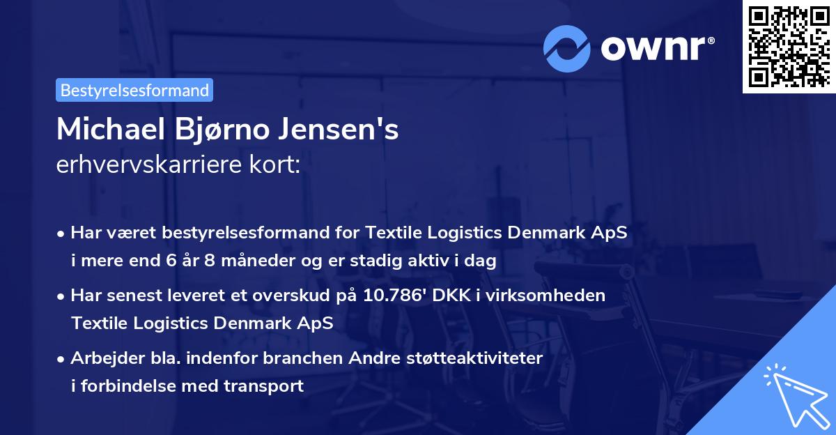 Michael Bjørno Jensen's erhvervskarriere kort