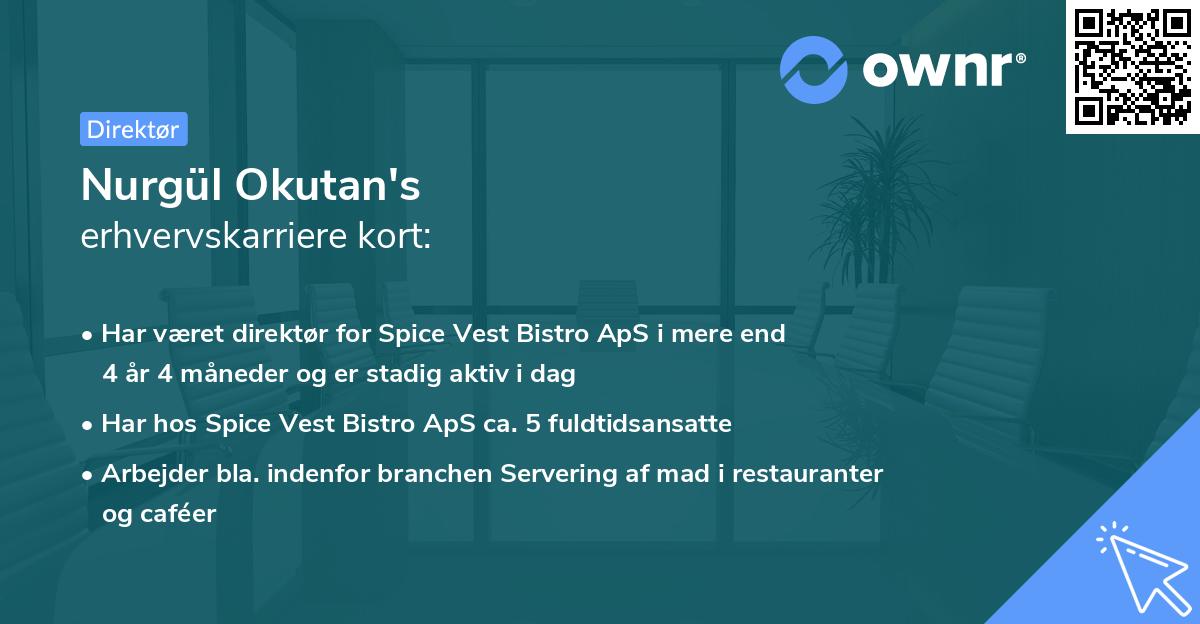 Nurgül Okutan's erhvervskarriere kort