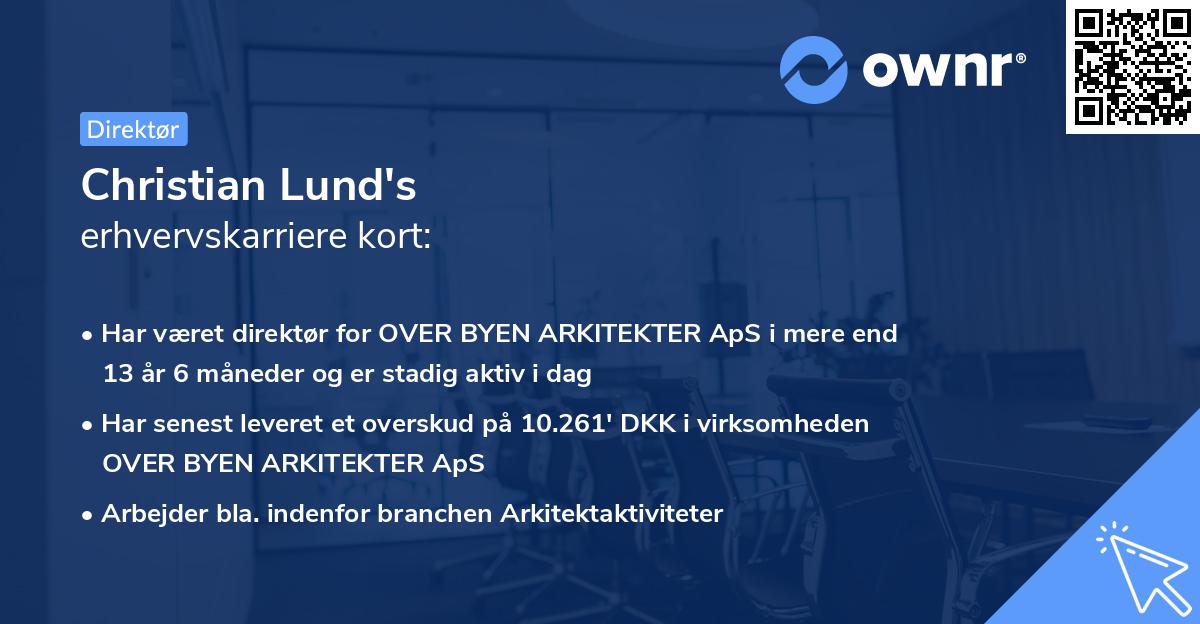 Christian Lund's erhvervskarriere kort