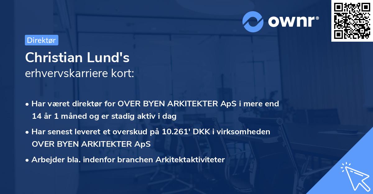 Christian Lund's erhvervskarriere kort