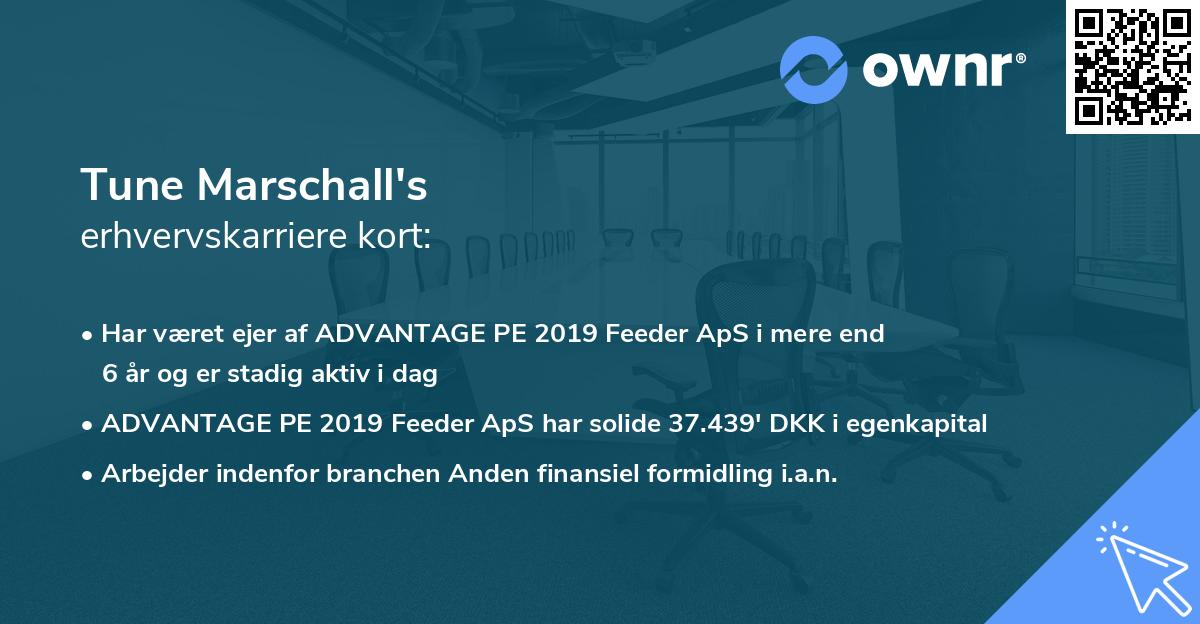 Tune Marschall's erhvervskarriere kort