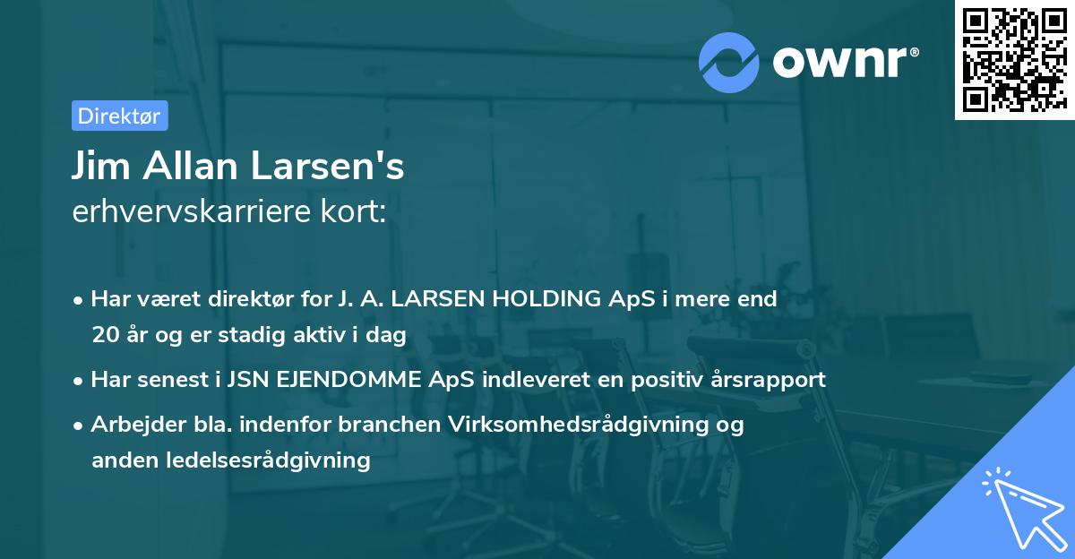 Jim Allan Larsen's erhvervskarriere kort