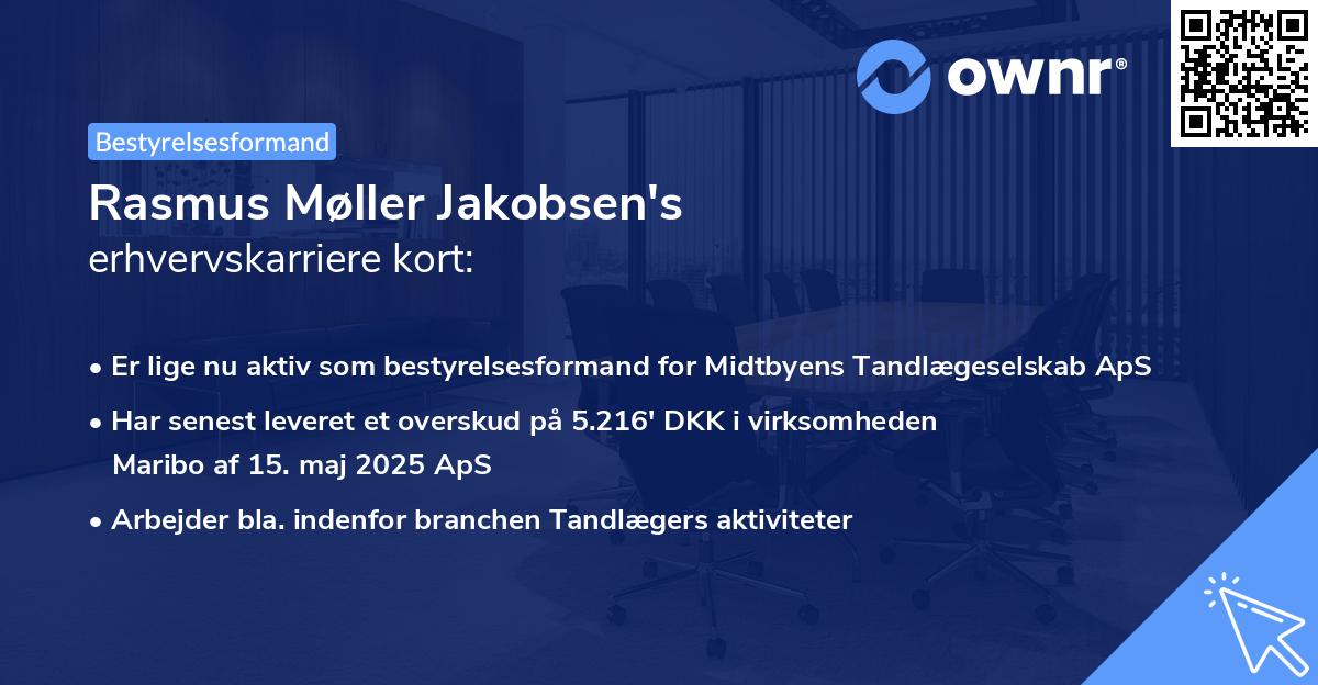 Rasmus Møller Jakobsen's erhvervskarriere kort