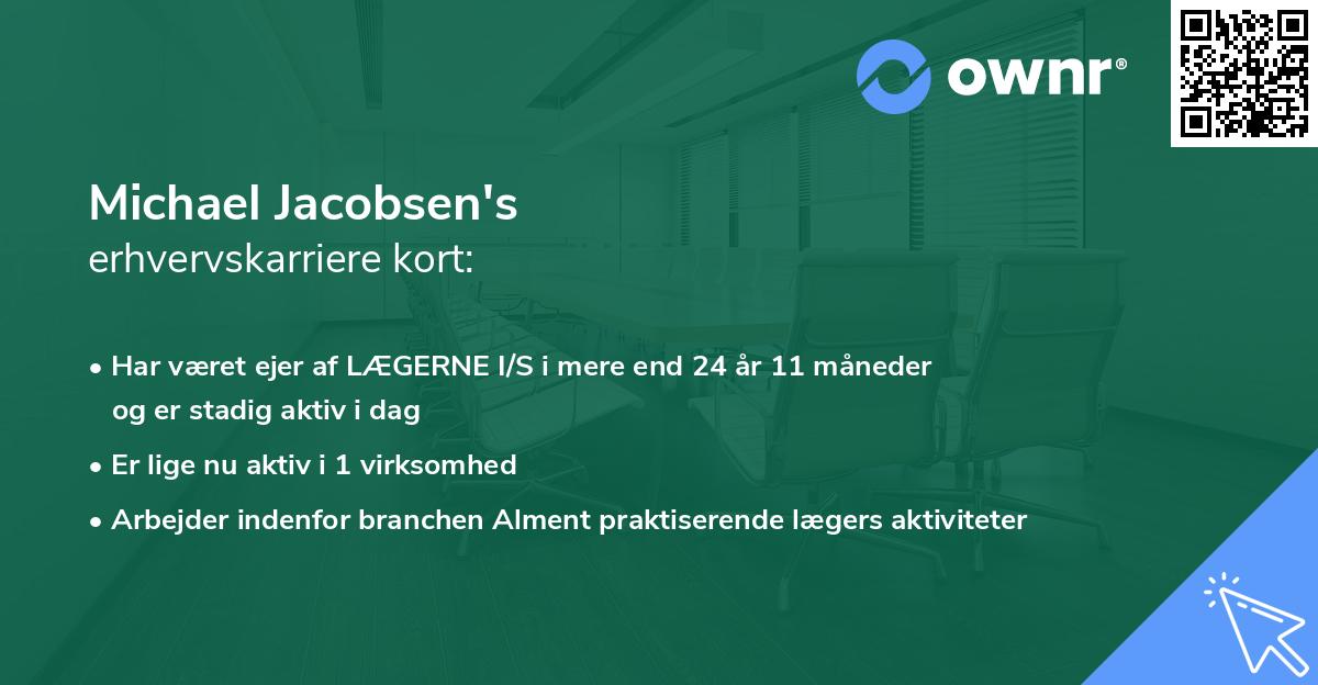 Michael Jacobsen's erhvervskarriere kort