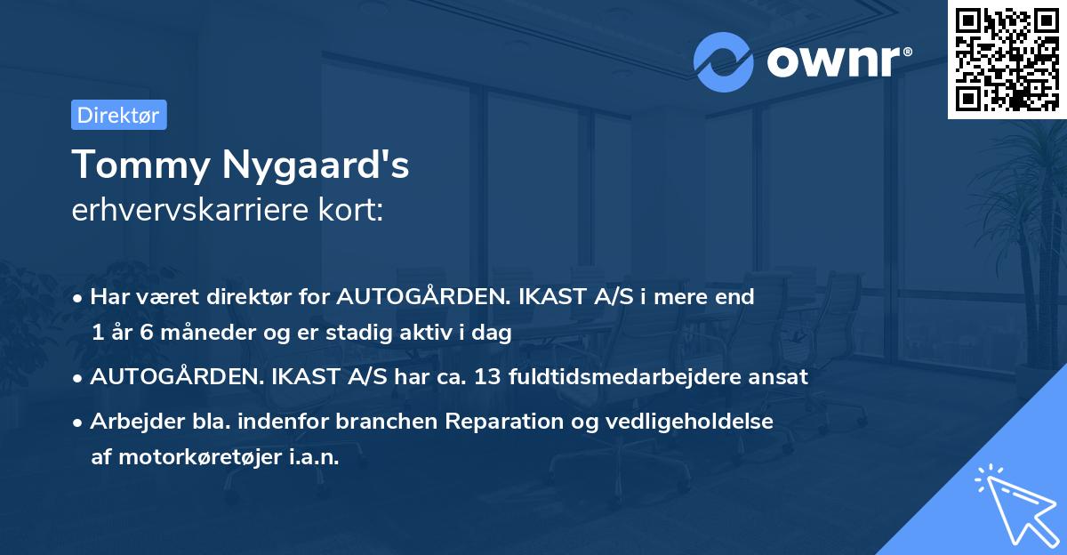 Tommy Nygaard's erhvervskarriere kort
