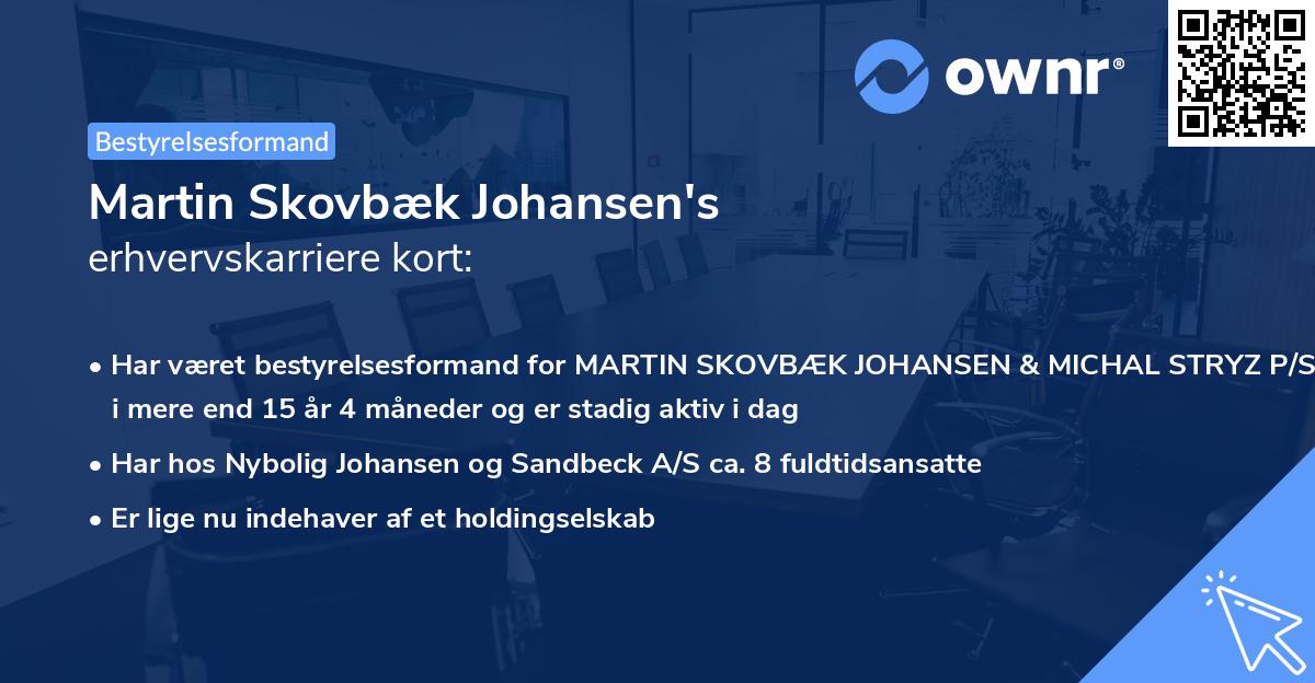 Martin Skovbæk Johansen's erhvervskarriere kort