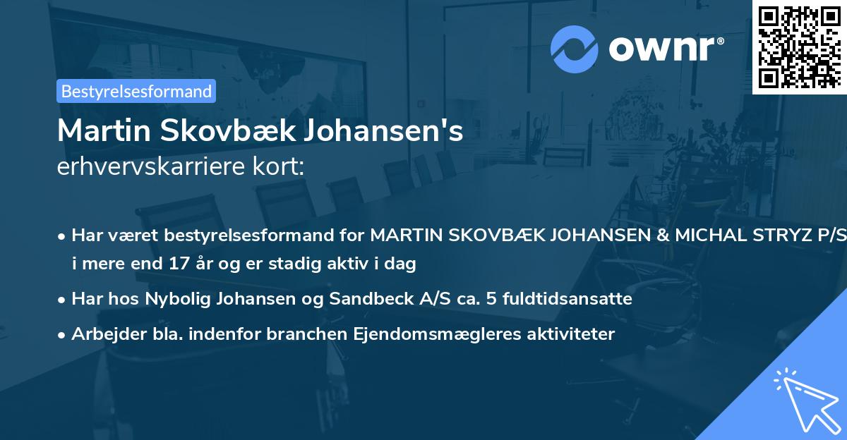Martin Skovbæk Johansen's erhvervskarriere kort