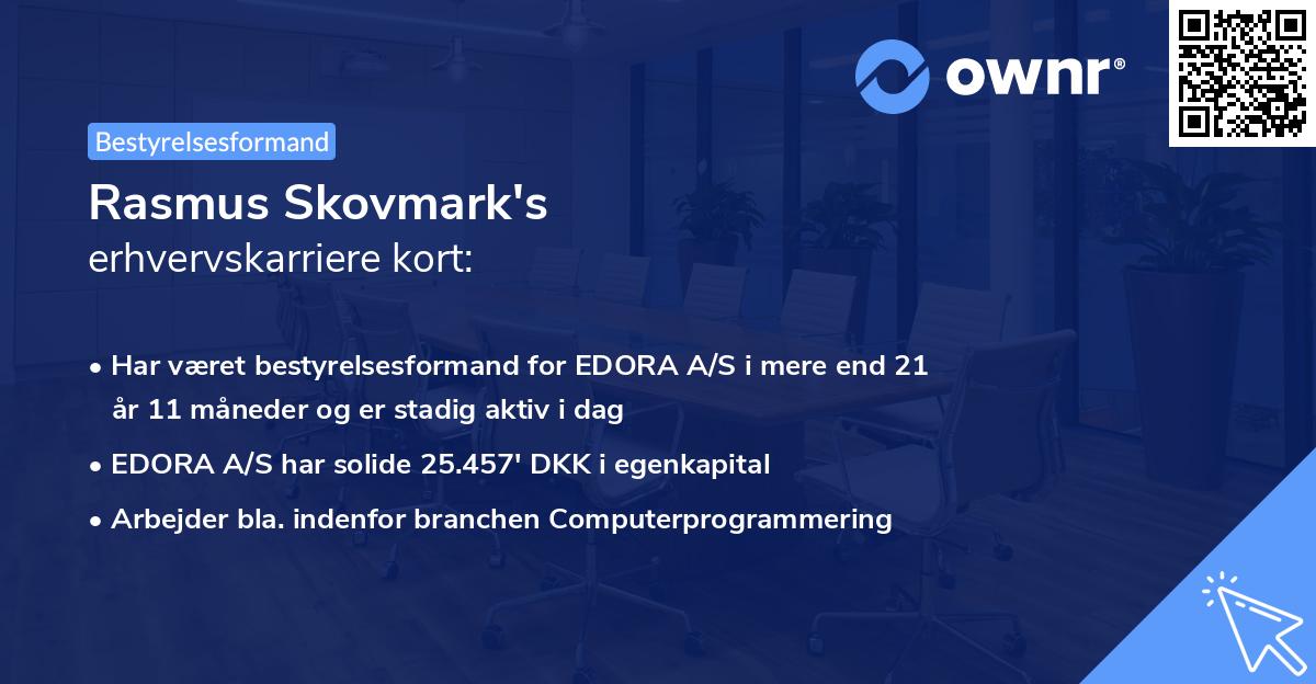 Rasmus Skovmark's erhvervskarriere kort