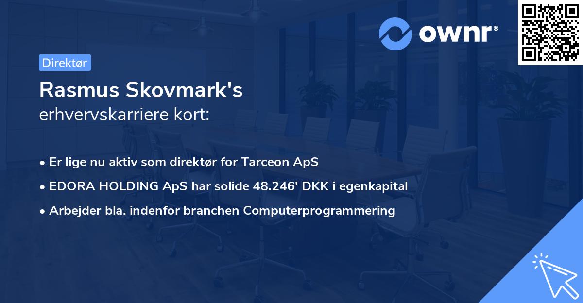 Rasmus Skovmark's erhvervskarriere kort