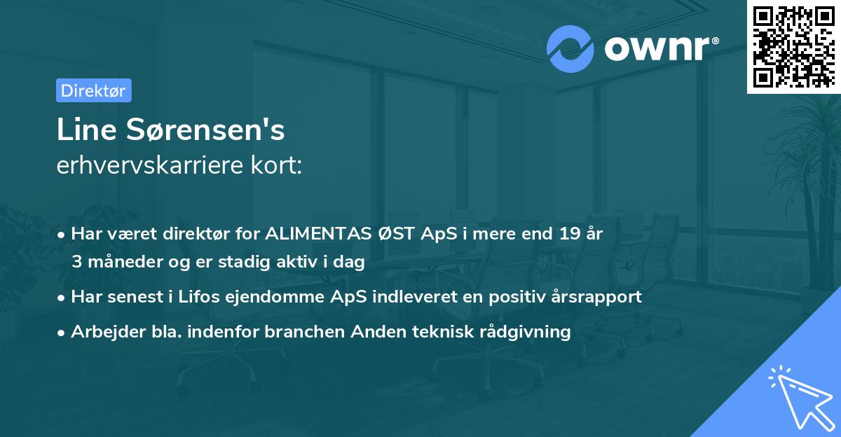 Line Sørensen's erhvervskarriere kort