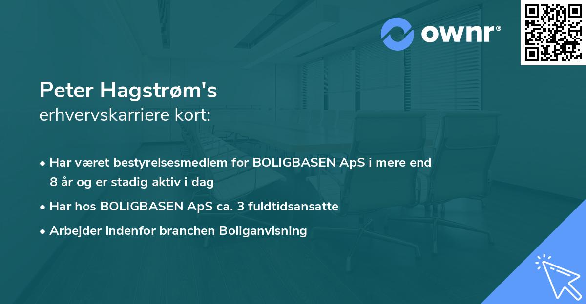 Peter Hagstrøm's erhvervskarriere kort