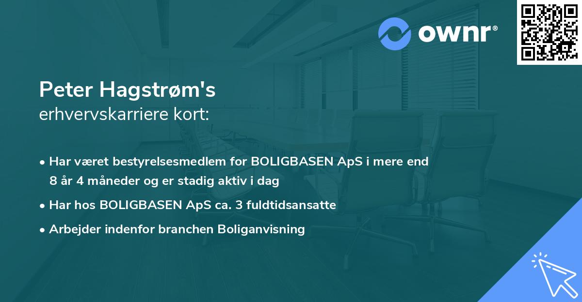 Peter Hagstrøm's erhvervskarriere kort