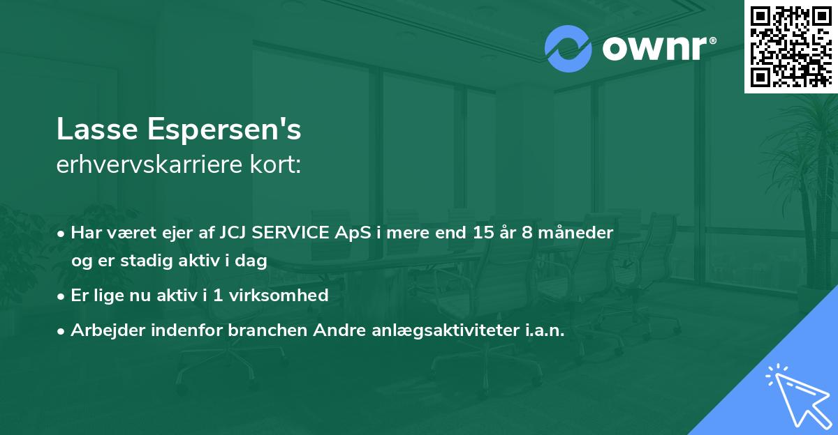 Lasse Espersen's erhvervskarriere kort