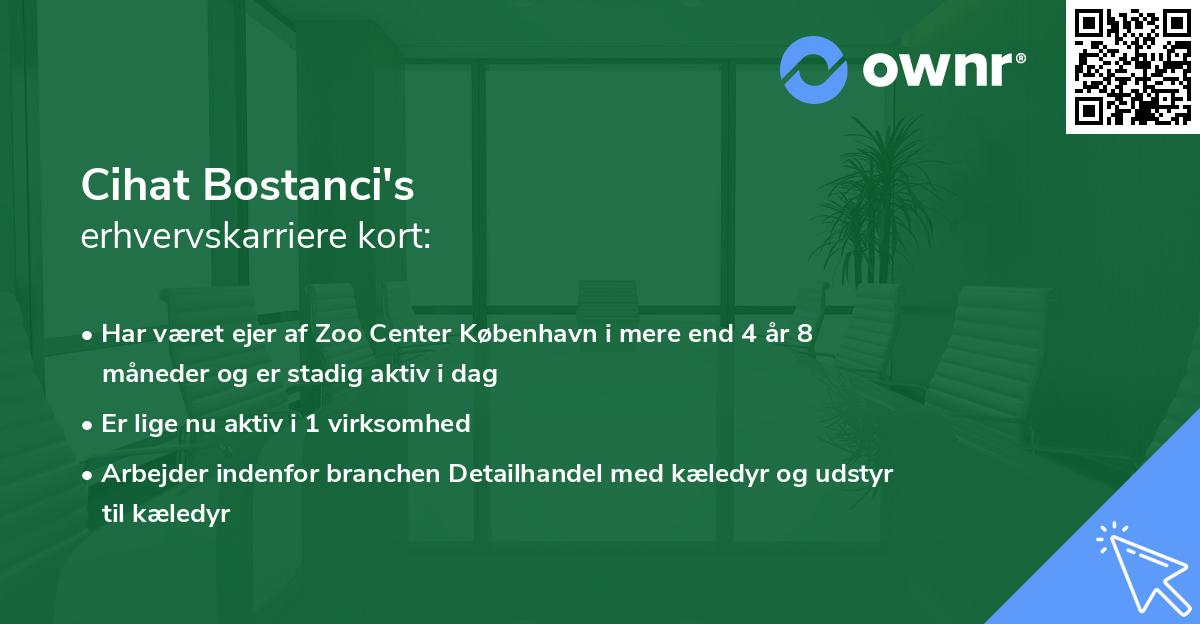 Cihat Bostanci's erhvervskarriere kort