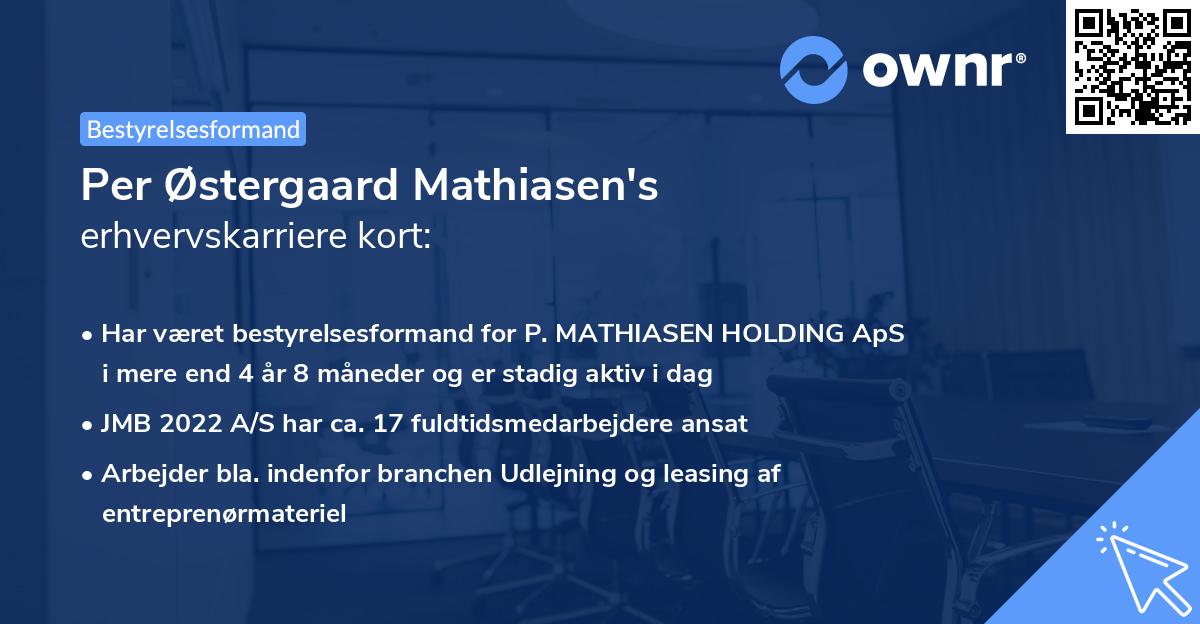 Per Østergaard Mathiasen's erhvervskarriere kort