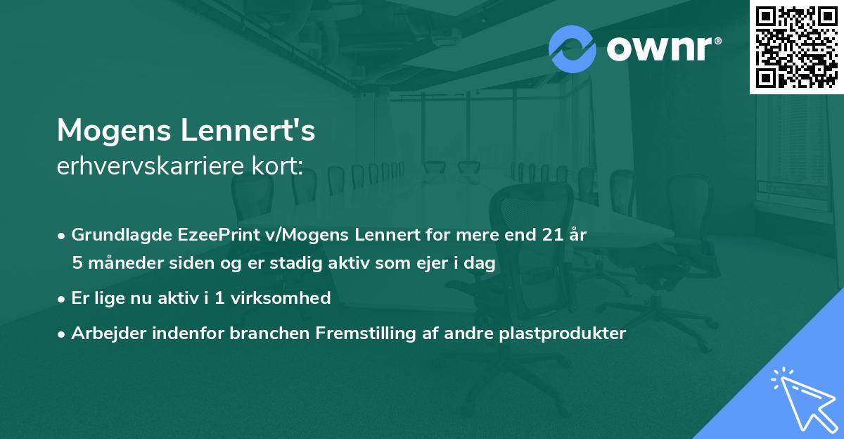 Mogens Lennert's erhvervskarriere kort