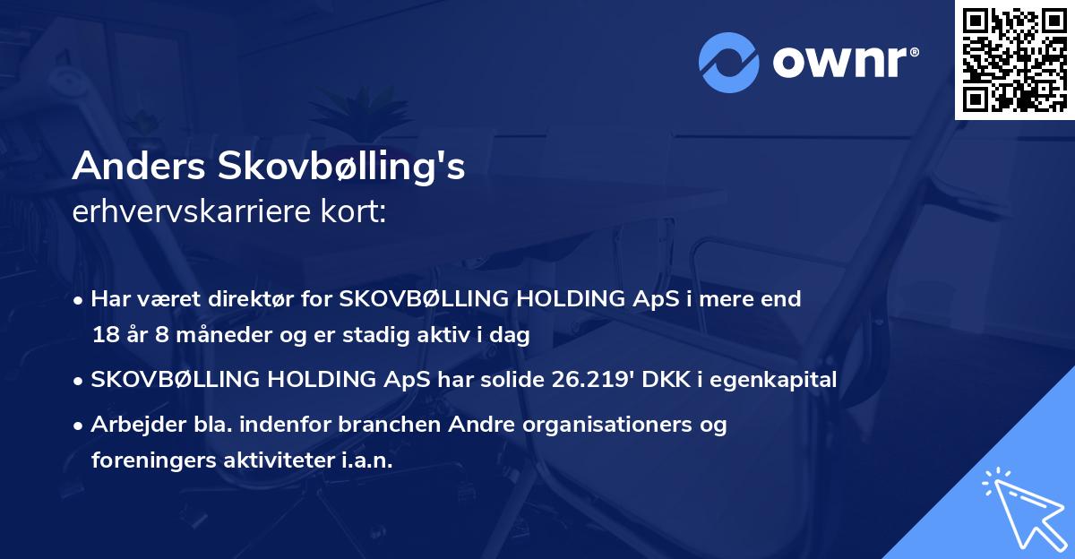 Anders Skovbølling's erhvervskarriere kort