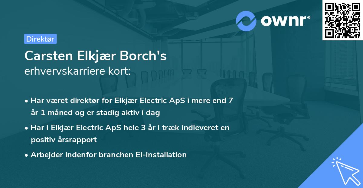 Carsten Elkjær Borch's erhvervskarriere kort