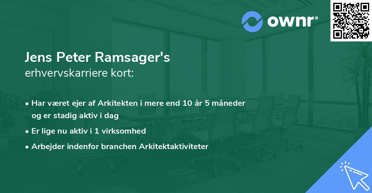 Jens Peter Ramsager's erhvervskarriere kort
