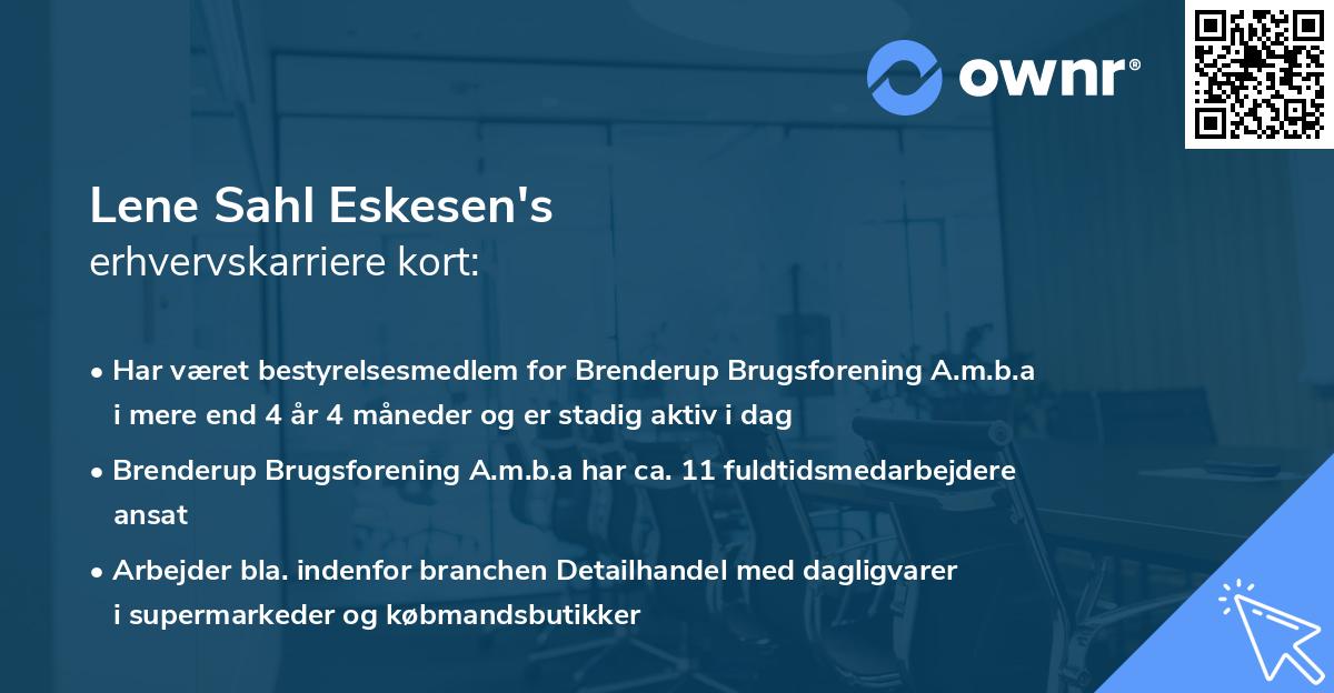 Lene Sahl Eskesen's erhvervskarriere kort