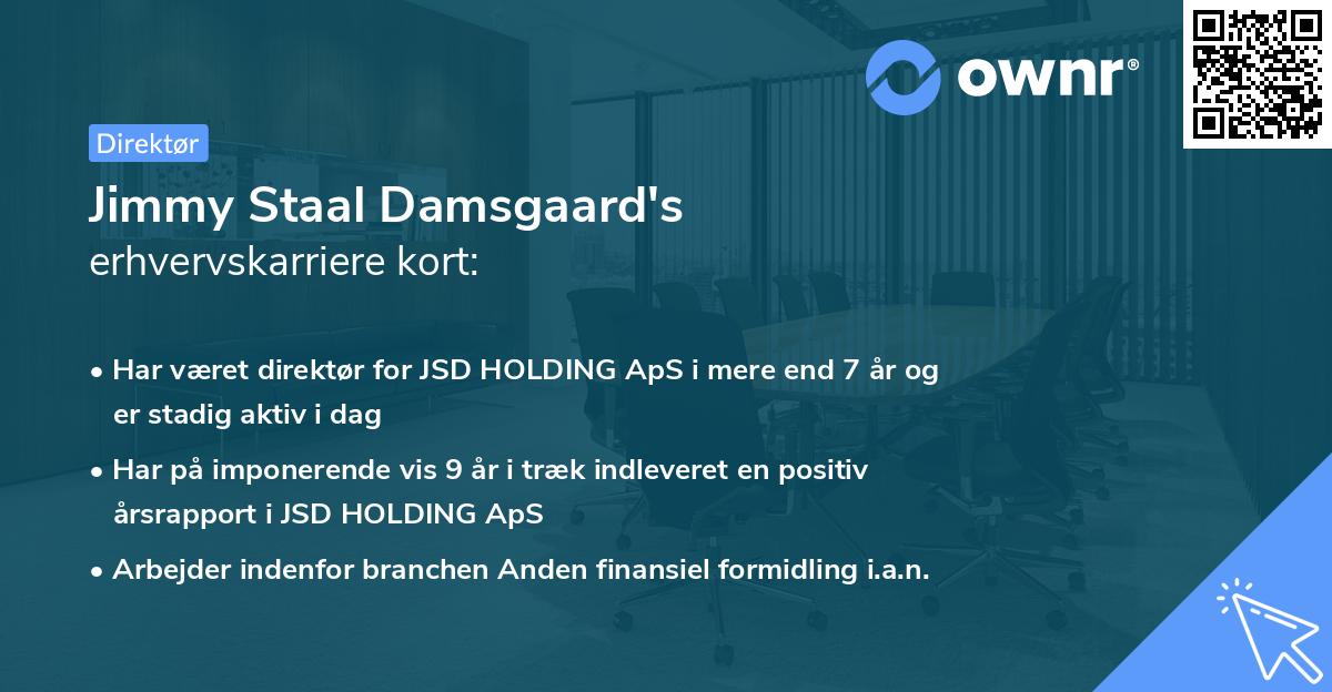 Jimmy Staal Damsgaard's erhvervskarriere kort